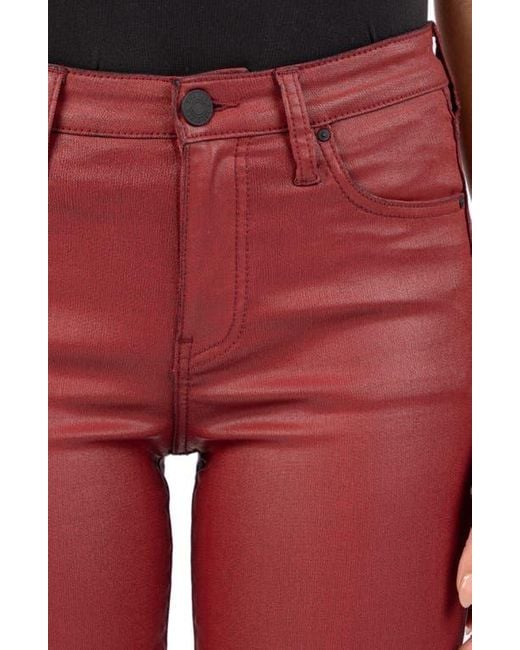 Kut From The Kloth Red Kelsey Crop Kick Flare Jeans