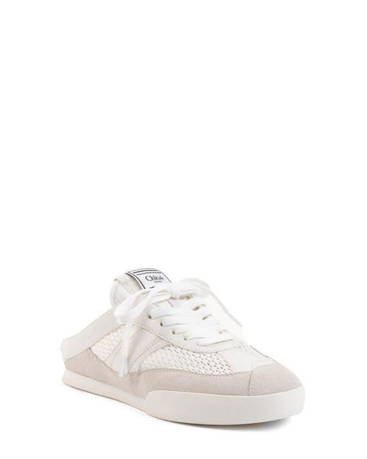 Chloé White Kick Mule Sneaker