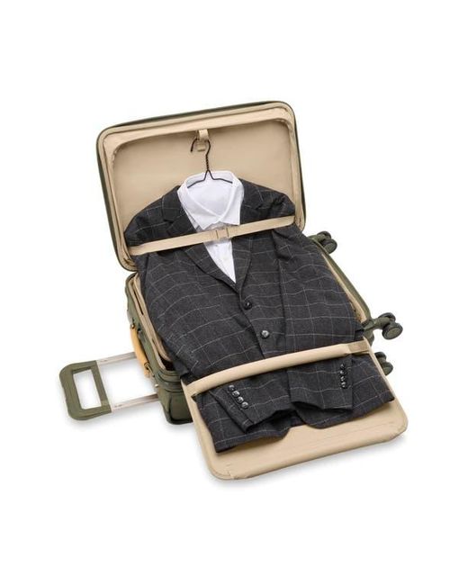 Briggs & Riley Green Baseline Essential 22-Inch Expandable Spinner Carry-On Bag for men