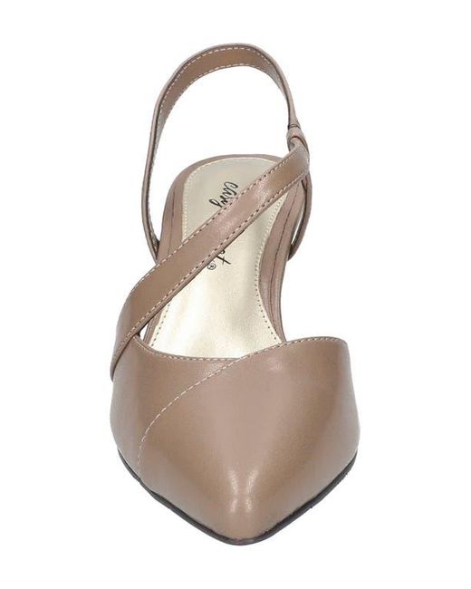 Easy Street Gray Emerald Slingback Pointed Toe Pump