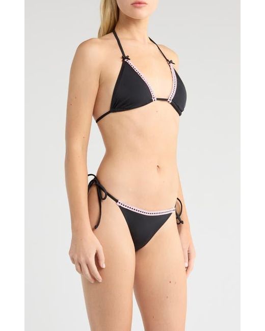 PacSun Black Lacey Day Side Tie Swim Bottoms