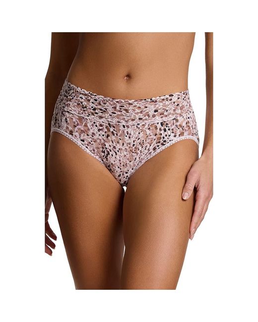 Hanky Panky Brown Print Lace Briefs