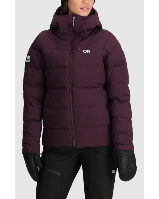 Outdoor Research Purple Snowcrew Down Jacket