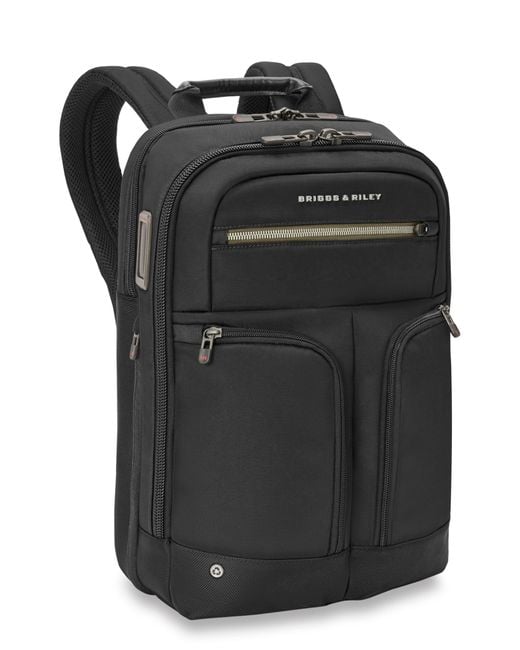 Briggs & Riley Hta Slim Expandable Backpack in Black Lyst