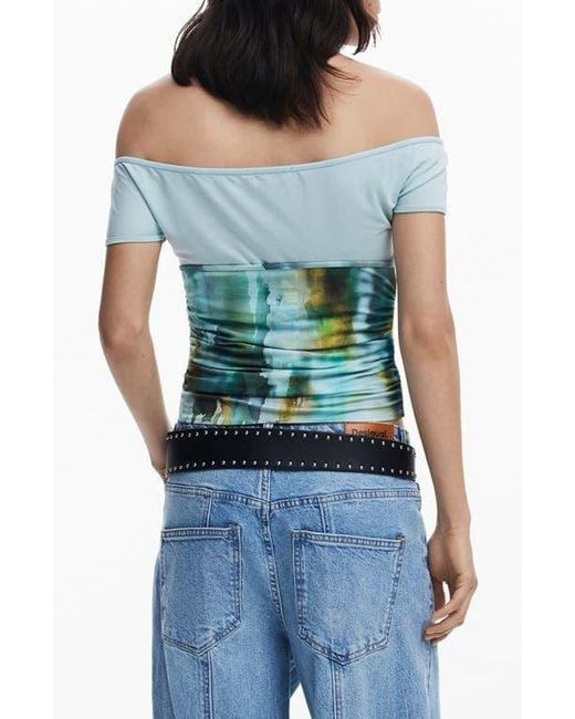 Desigual Blue Halter Neck Top