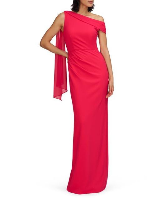 JS Collections Red Selene Sleeveless Column Gown