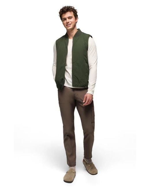 Prana Gray Stretch Zion Cargo Pants for men