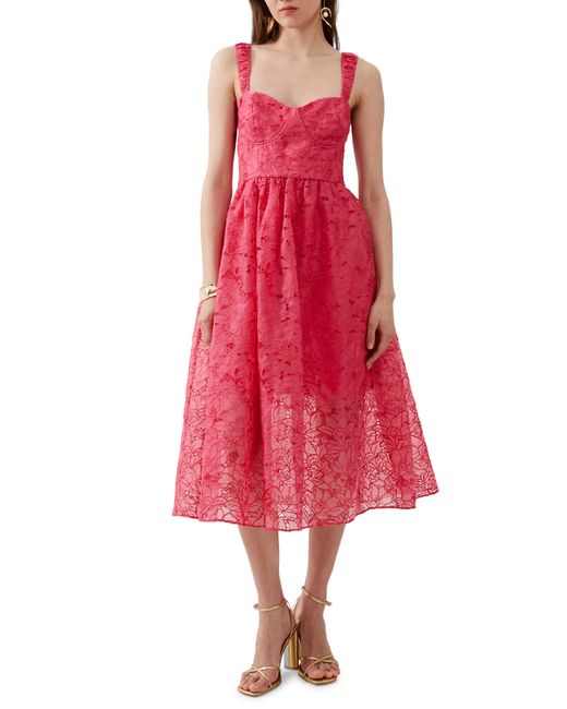 French Connection Embroidered Lace Dress