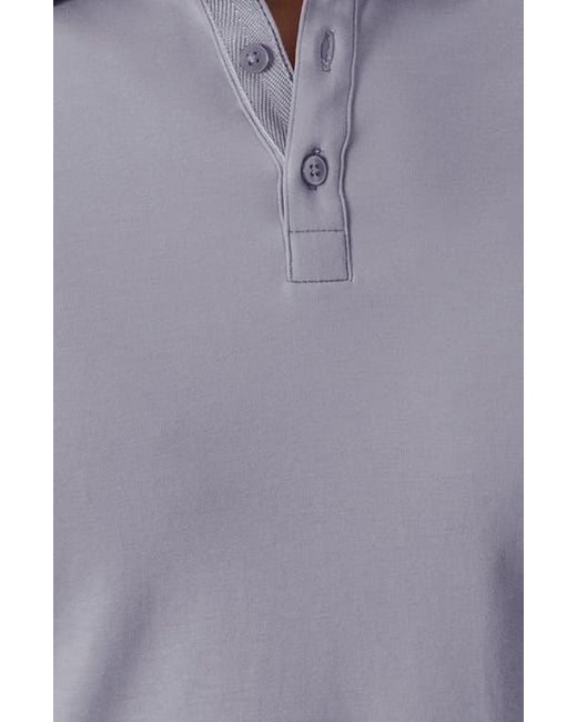 Robert Barakett Gray Georgia Short Sleeve Pima Cotton Polo for men