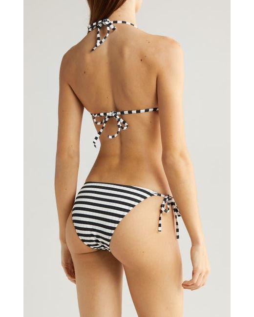 Solid & Striped Black Iris Rib Bikini Top