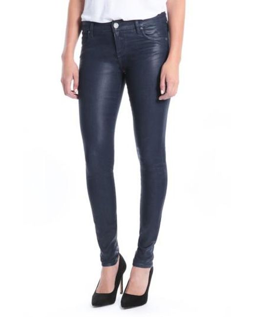 Lyst - Kut from the kloth Mia Navy Coated Jeans in Blue