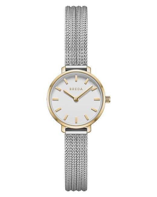 Breda Metallic Beverly Mesh Strap Watch, 25Mm
