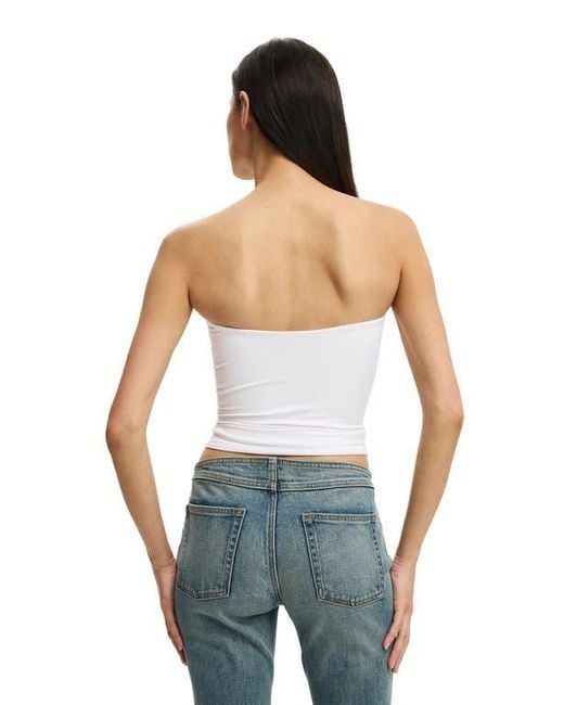 Cotton On White Hold Me Longline Tube