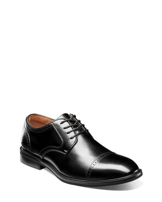 Stacy Adams Black Bailey Cap Toe Derby for men