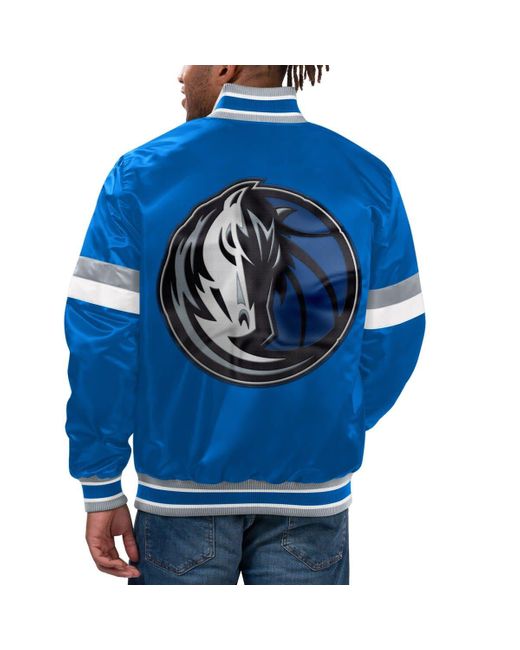 Starter Dallas Mavericks Home Game Satin Full-snap Varsity Jacket At  Nordstrom in Blue for Men