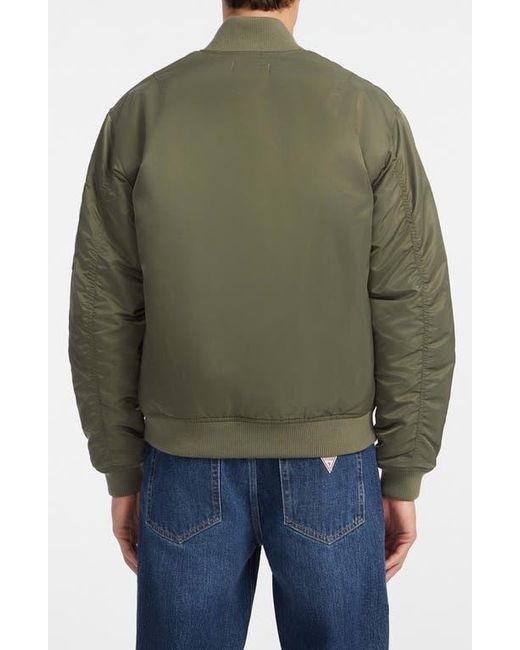 Guess Green Water Repellent Bomber Jacket for men