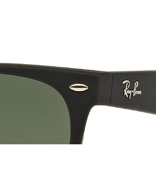Ray-Ban Green New Wayfarer 55mm Rectangular Sunglasses
