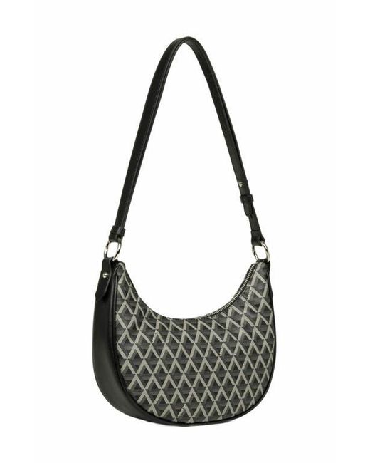 Lancaster Gray Zipped Hobo Bag Ikon It