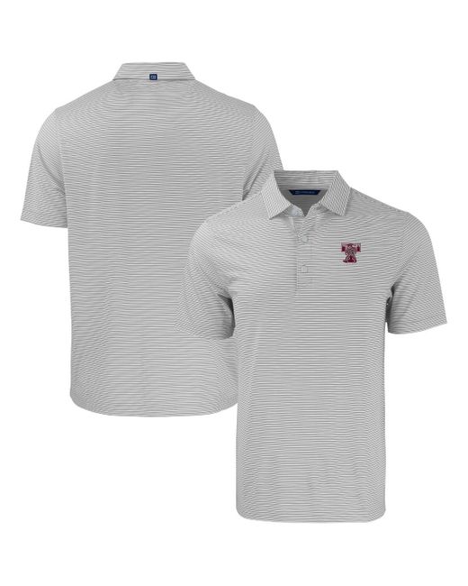 Cutter & Buck Gray /white Texas A & M aggies Forge Eco Double Stripe Stretch Recycled Tri-blend Polo At Nordstrom for men