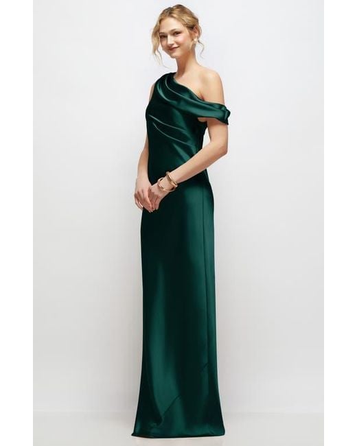 green dress accessories ideas Toulon One Shoulder Maxi Dress main image 1