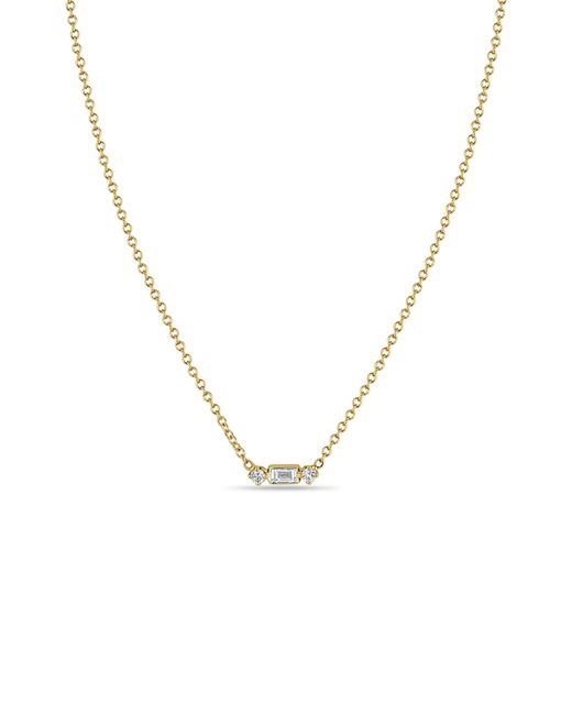 Zoe Chicco Diamond Pendant Necklace in Metallic | Lyst