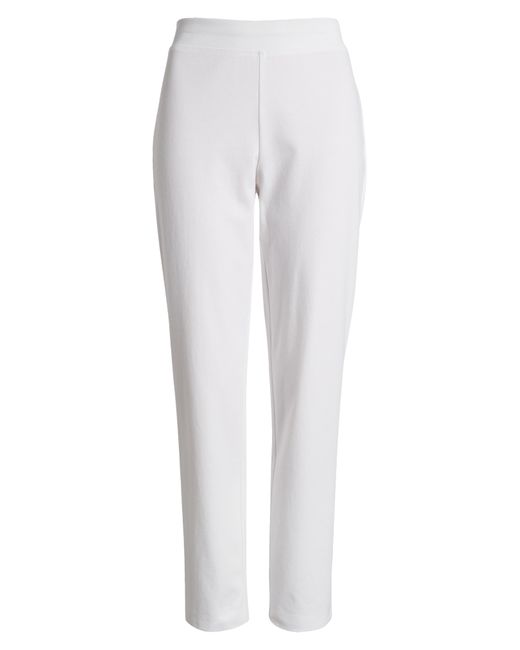 Eileen Fisher White Slim Ankle Pants