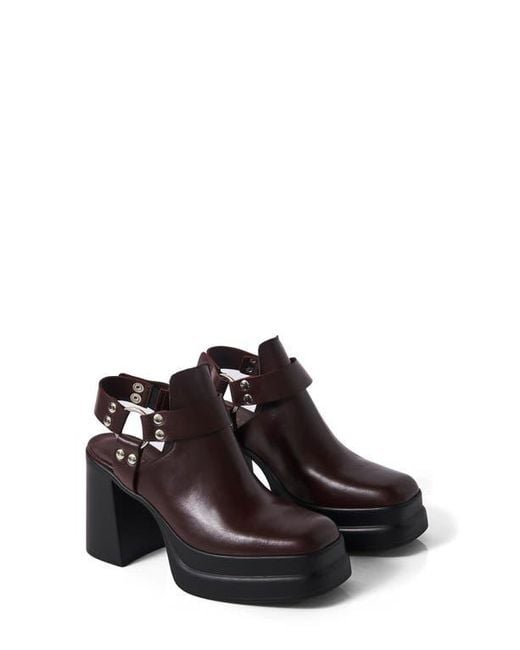 Free People Brown Hybrid Harness Platform Bootie