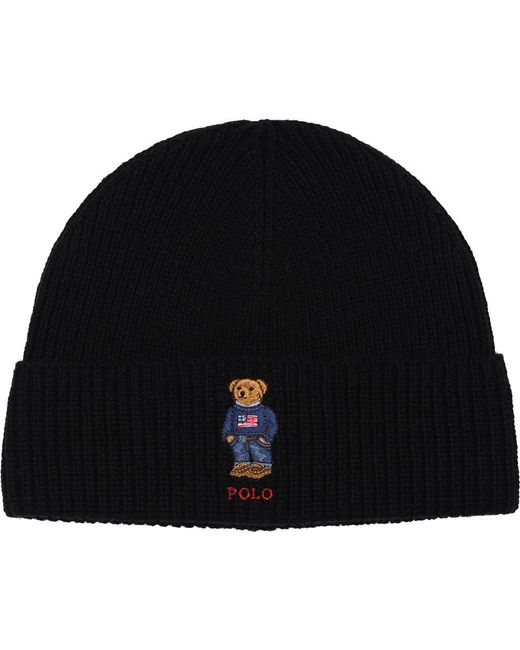 Polo Ralph Lauren Black Flag Bear Beanie for men