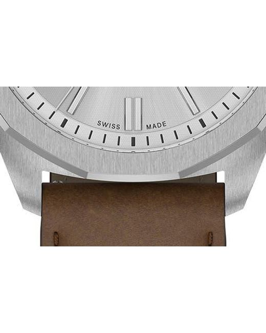 Tissot Metallic Prc 100 Solar Quartz Leather Strap Watch, 39Mm for men