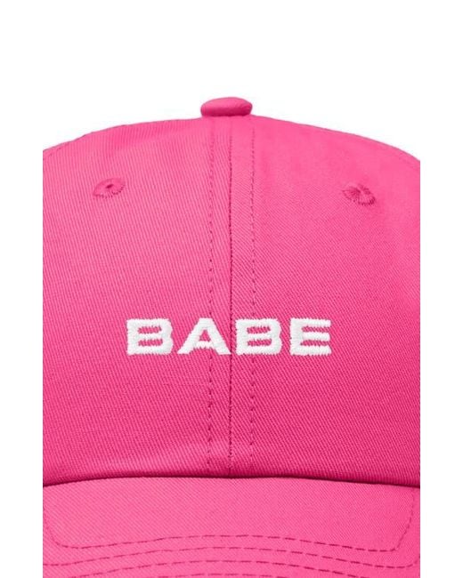 Alix Pink Babe Embroidered Cap