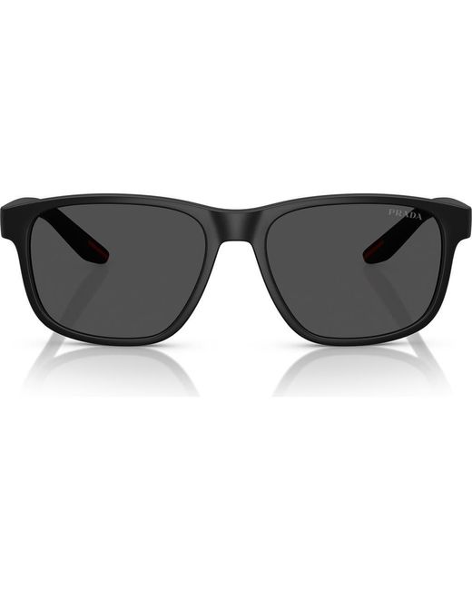 Prada Linea Rossa Gray 56Mm Pillow Sunglasses for men