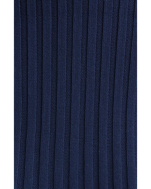 Paloma Wool Blue Mauri Rib Flared Knit Maxi Skirt