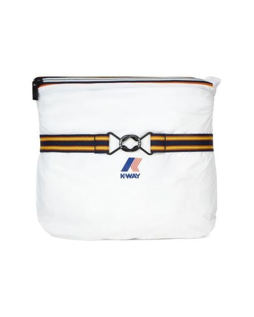 K-Way White Rennes Waterproof Packable Rain Poncho
