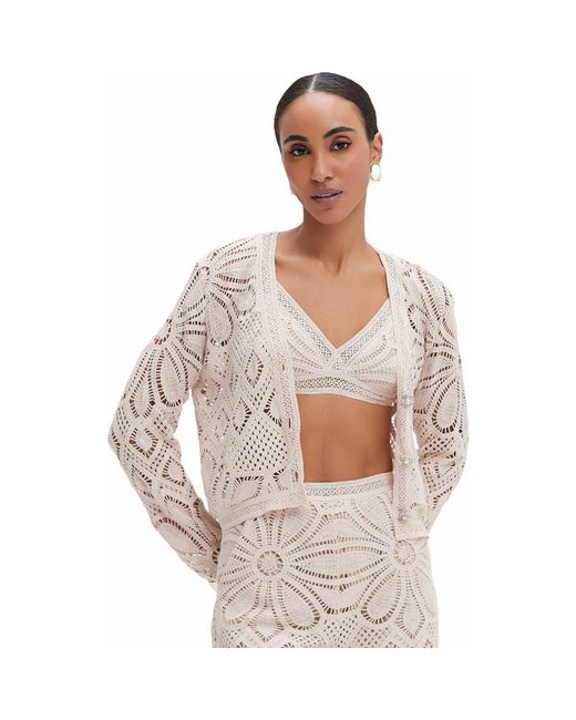 PATBO Natural Flower Crochet Jacket