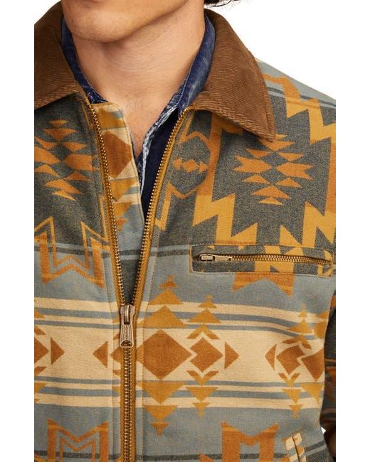 Lucky Brand Multicolor Blanket Jacquard Cotton Zip-Up Jacket for men