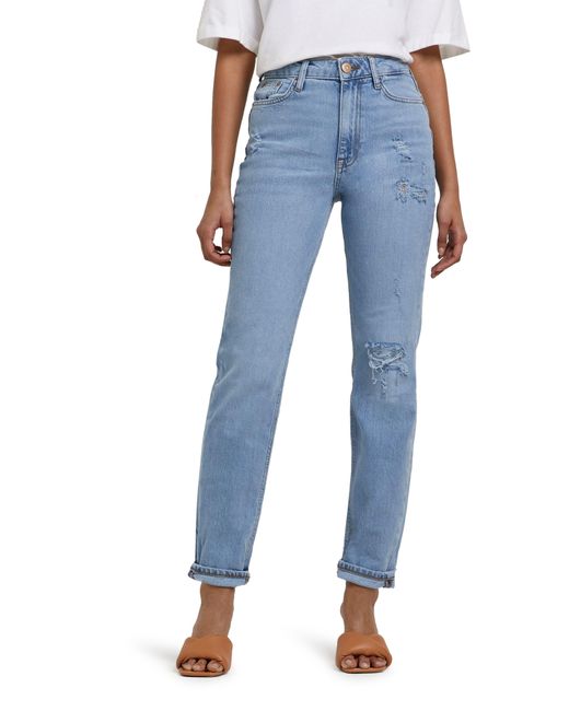 River Island Sculpt High Rise Skinny Jeans in Blue | Lyst