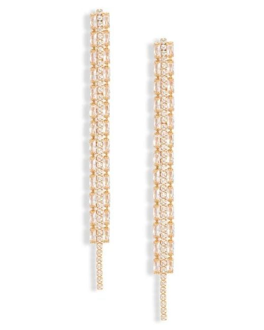 Nordstrom White Cubic Zirconia Linear Drop Earrings