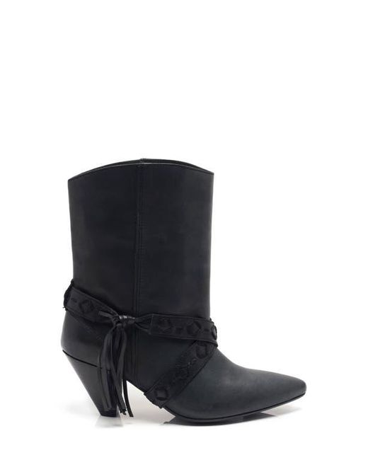 Free People Black Bronte Belt Wrapped Western Boot