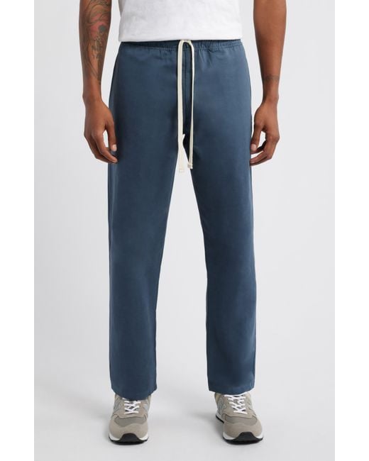 Standard Issue Blue Pd Cotton Blend Drawstring Slacker Pants for men