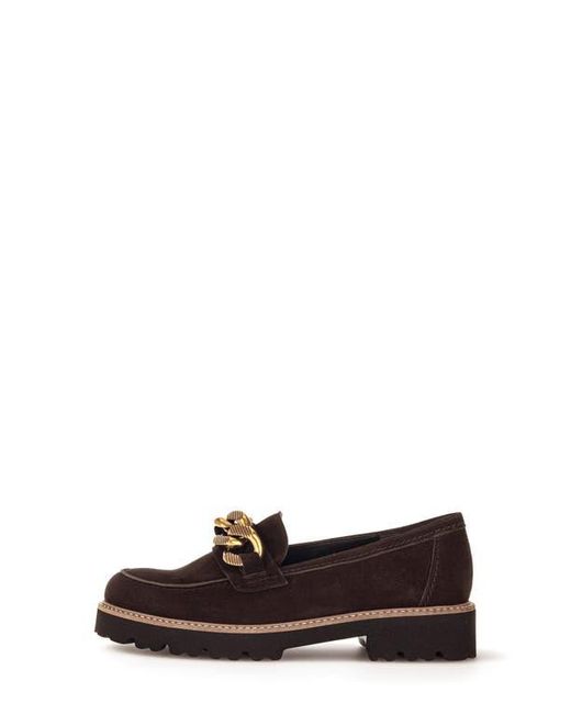 Gabor Blue Platform Bit Loafer