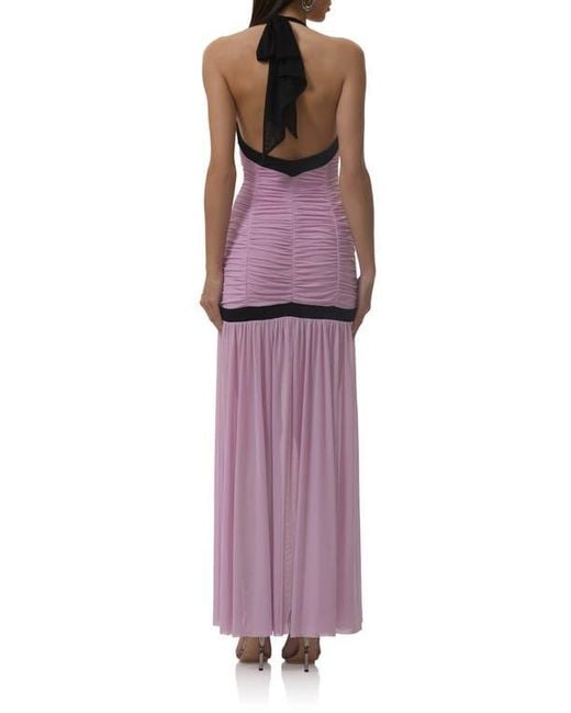 AFRM Melissa Shirred Drop Waist Dress in Purple | Lyst