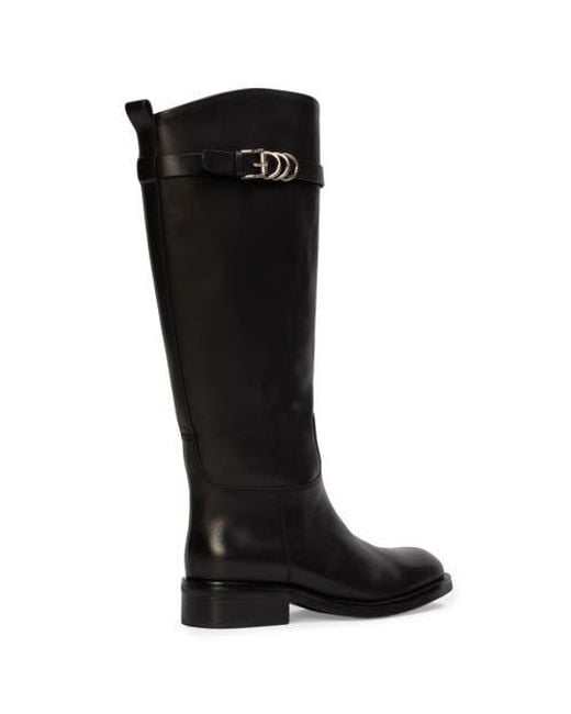 Black Suede Studio Black Ashley Leather Boot