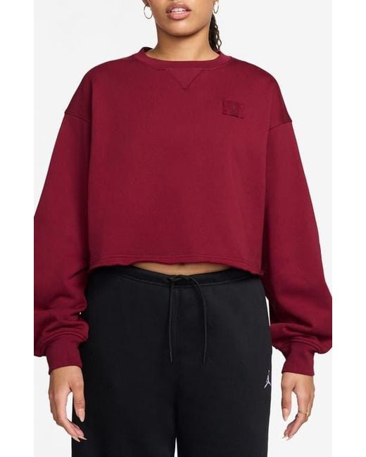 nike fleece cropped crew