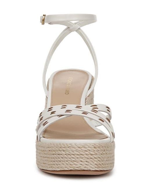 Veronica Beard White Philene Platform Wedge Sandal