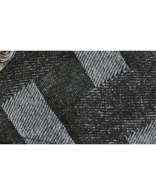 Kurt Geiger Black Woven Denim Adjustable Baseball Cap