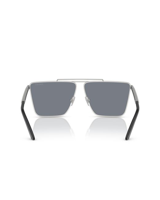 Versace Gray 64mm Mirrored Oversize Pillow Sunglasses for men