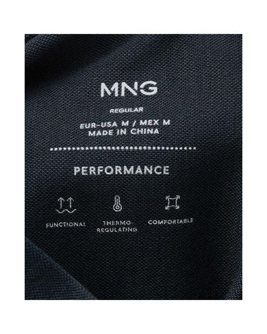 Mango Black Performance Zip Hoodie for men