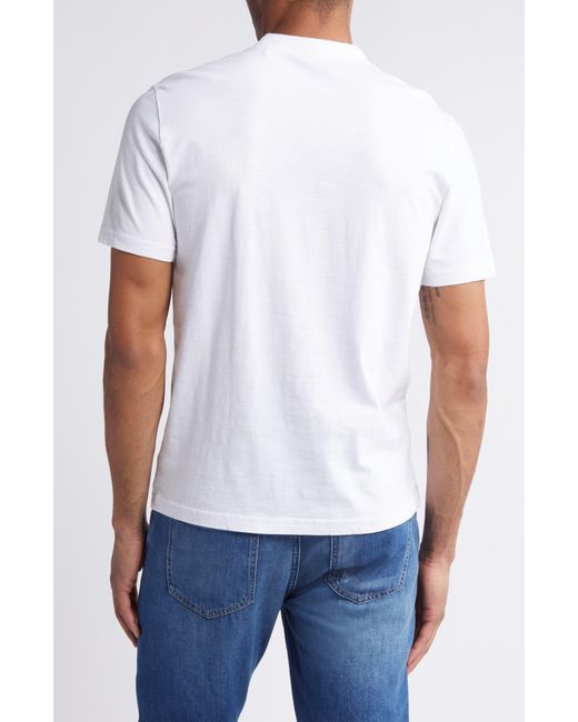 Faherty Brand White Sunwashed Organic Cotton Henley for men