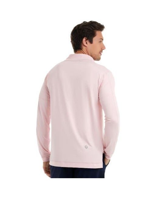 BloqUV Pink Mock Zip Top for men