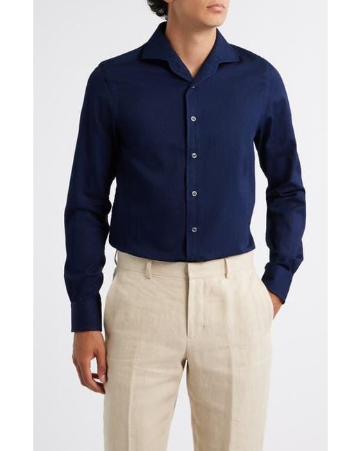 Aurélien Blue Denim Button-Up Shirt for men